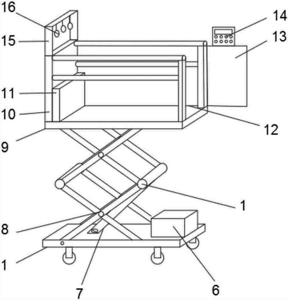 Novel lifting platform convenient to move