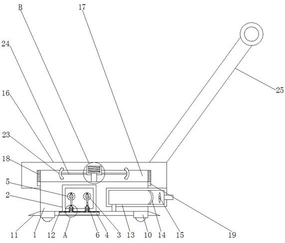 A tamping machine with dust removal effect