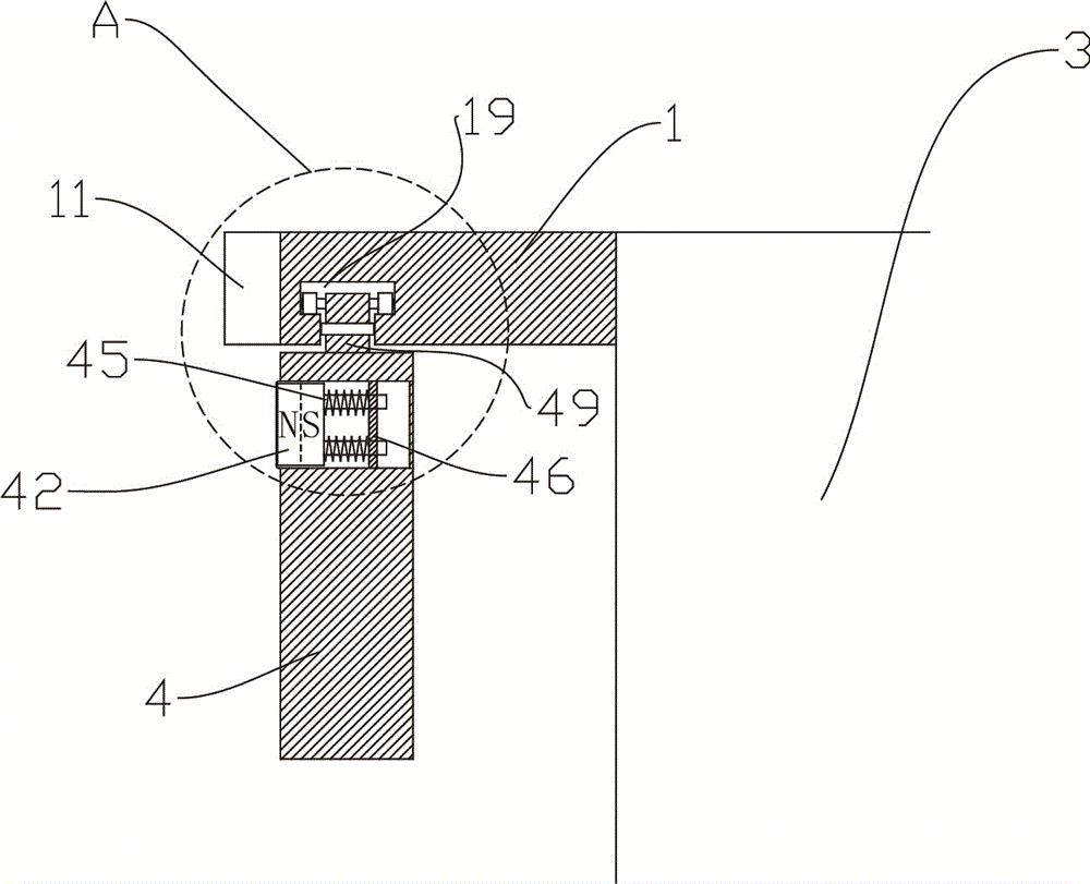 In-shore locking device for wherry