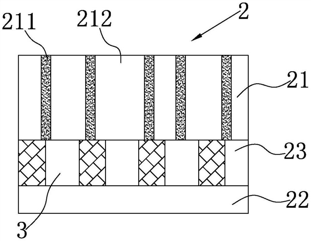 Fabric with segmentation effect, vamp and manufacturing method of fabric
