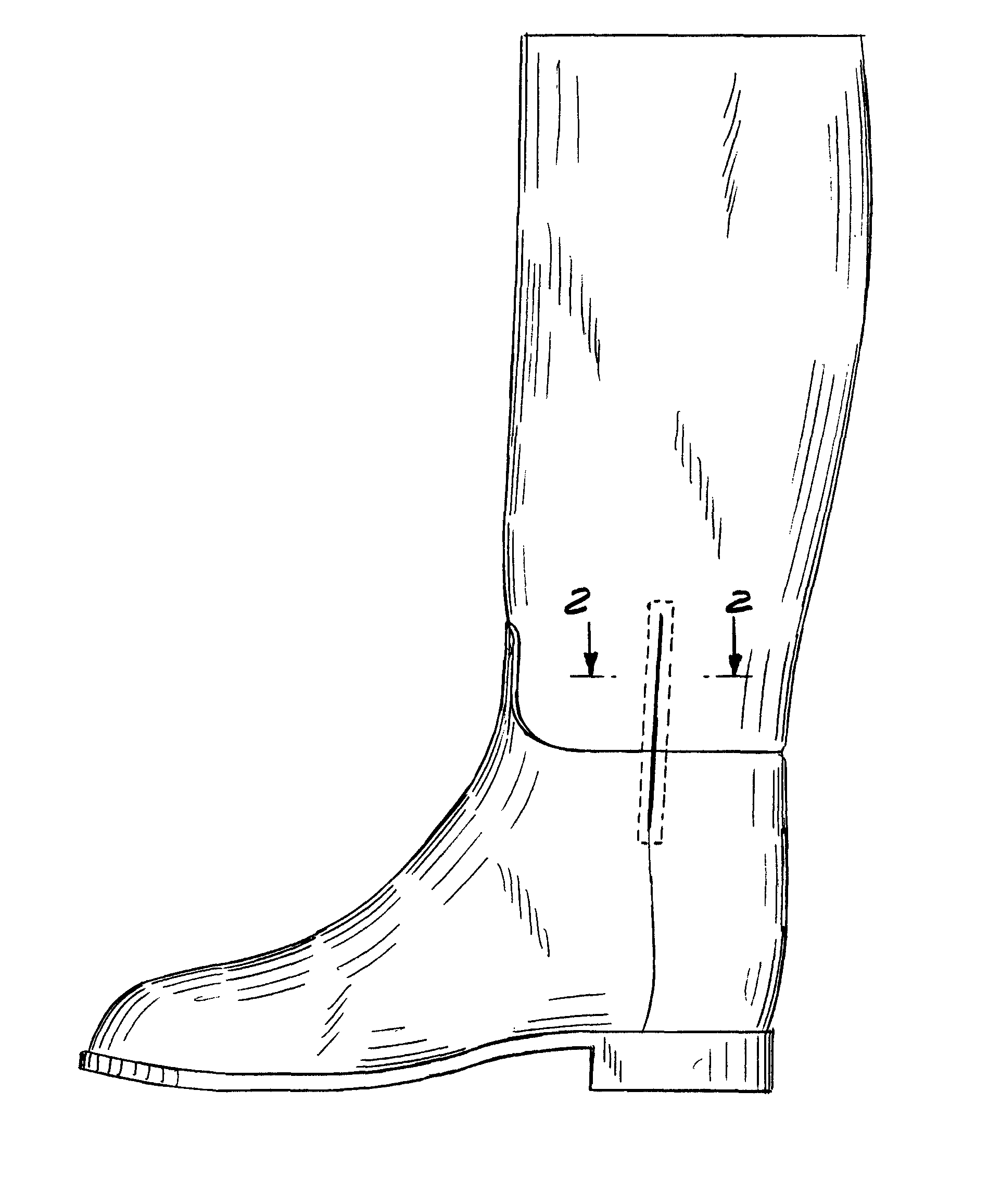 Boot with stretchable opening
