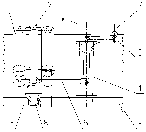 A staggered automatic deviation correction device for belt conveyor