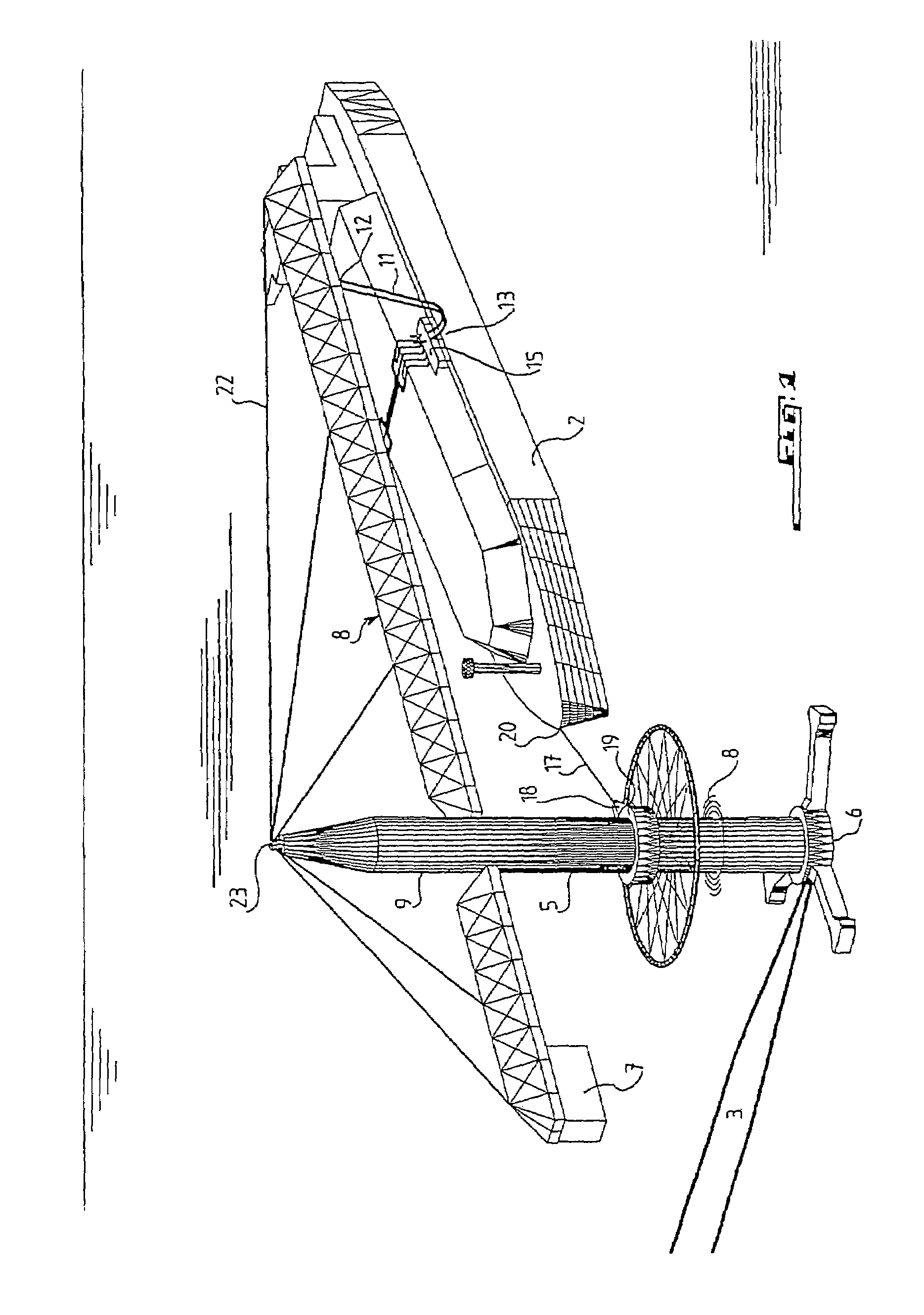 System for transfer of a fluid product, particularly liquefied natural gas, between a transport vehicle, such as a ship, and an installation for receiving or supplying this product
