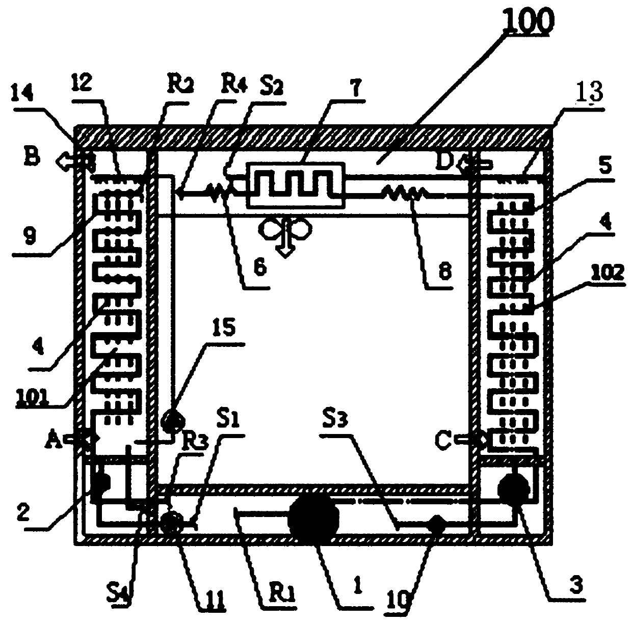 A new type of frost-free freezer refrigeration device with solution dehumidification