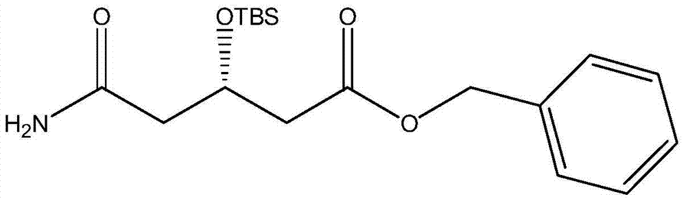 A kind of preparation method of (s)-tert-butyldimethylsiloxy-glutaric acid monobenzyl ester monoamide
