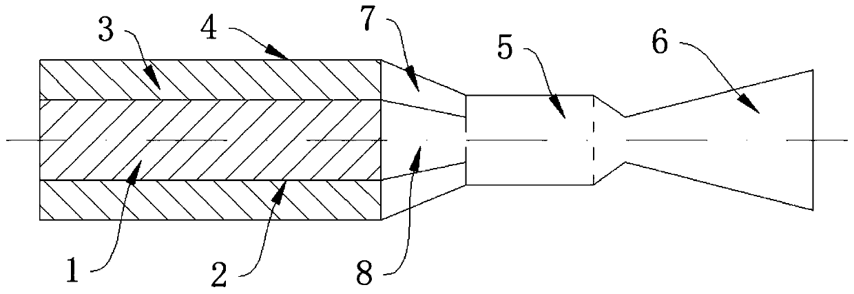 Solid rocket engine with continuous and adjustable thrust and solid rocket