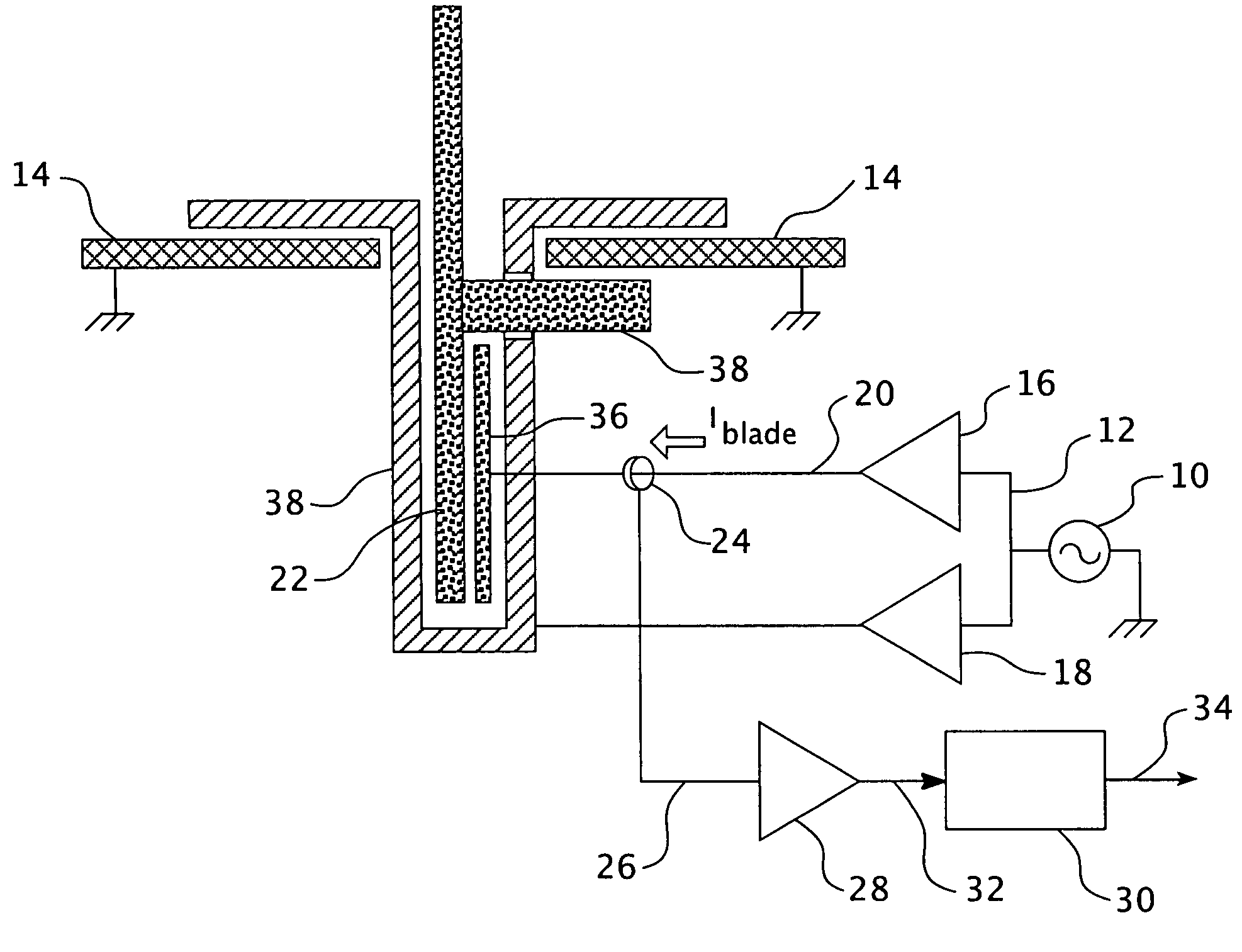 Capacitive sensing system for power cutting tool