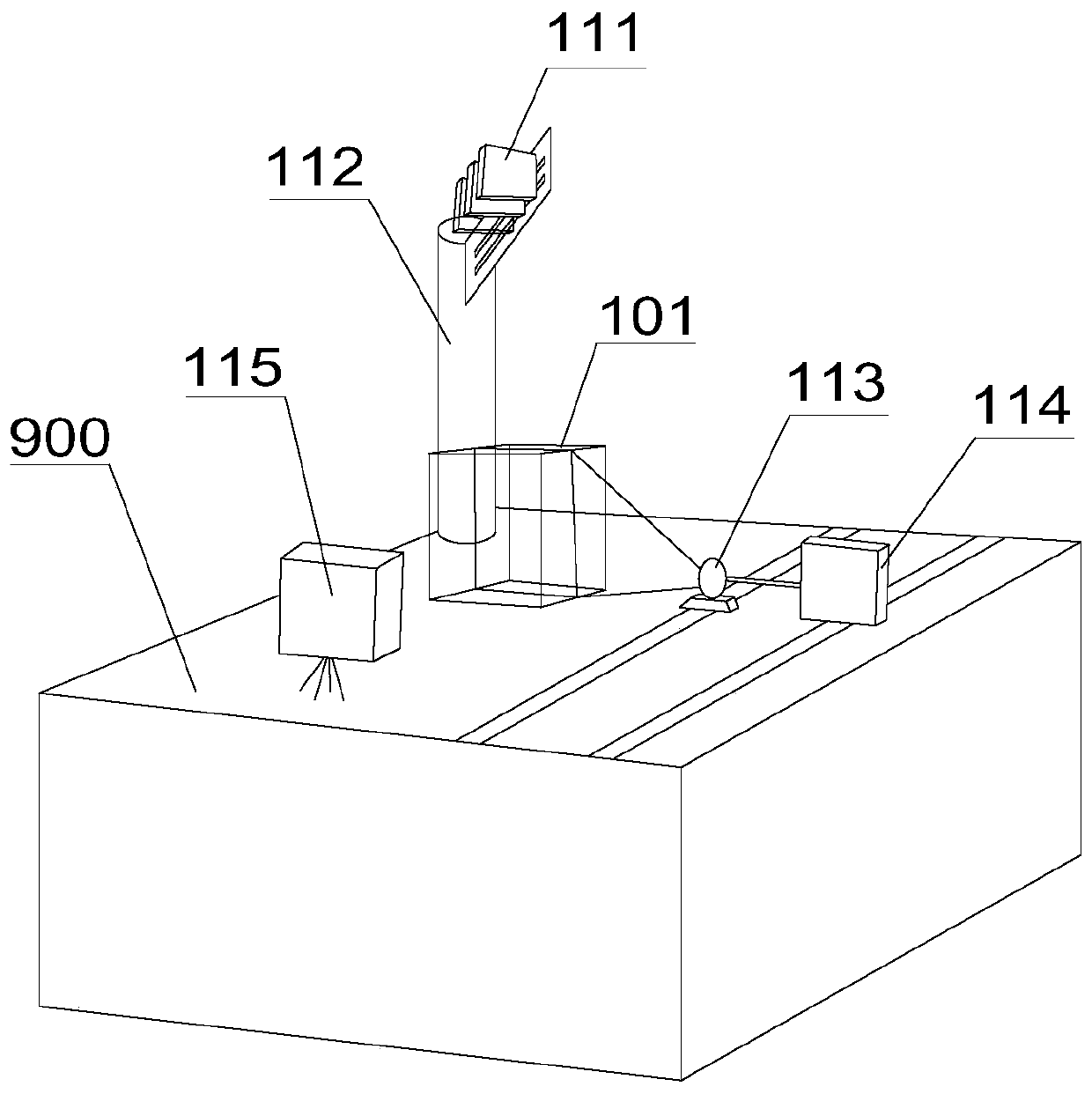 Three-dimensional visualization test device and method for seabed deformation induced by hydrate decomposition