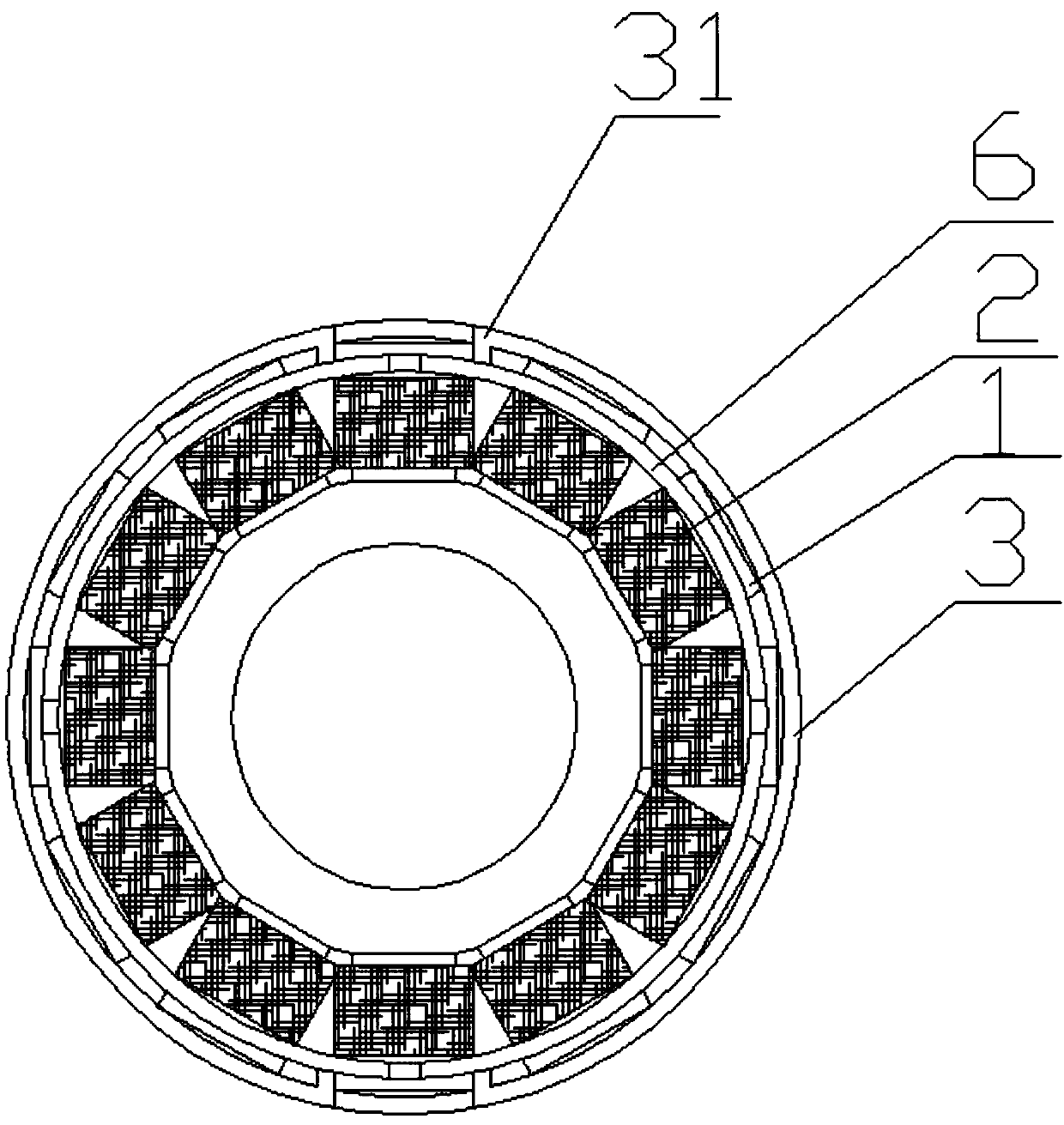 Heat dissipation structure of motor stator