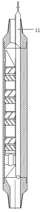 A water injection well movable downhole power generation device and method