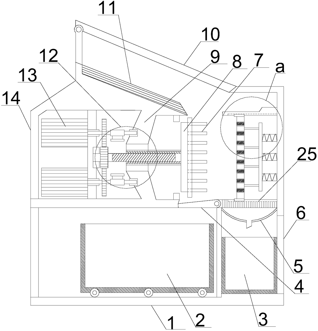 Solid-liquid separation device for medical waste