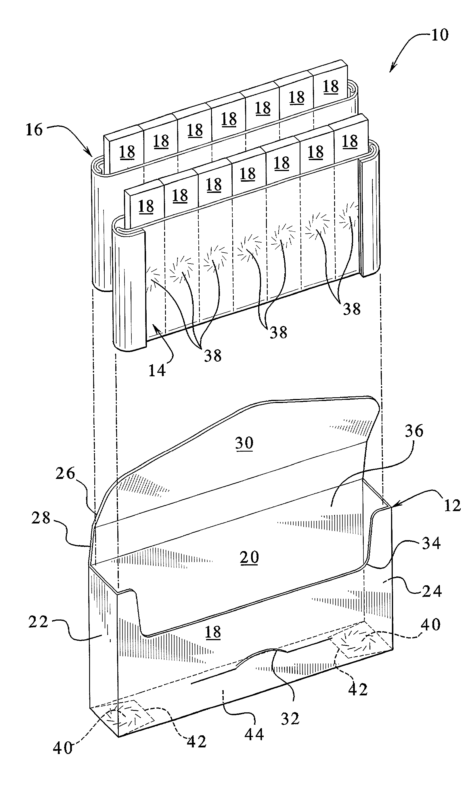 Package having releaseably secured consumable products