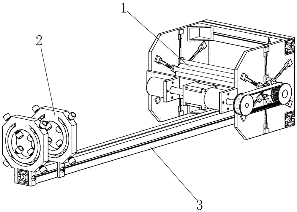 C-shaped carbon fiber support tube roll-out device for space-deployed parabolic antenna