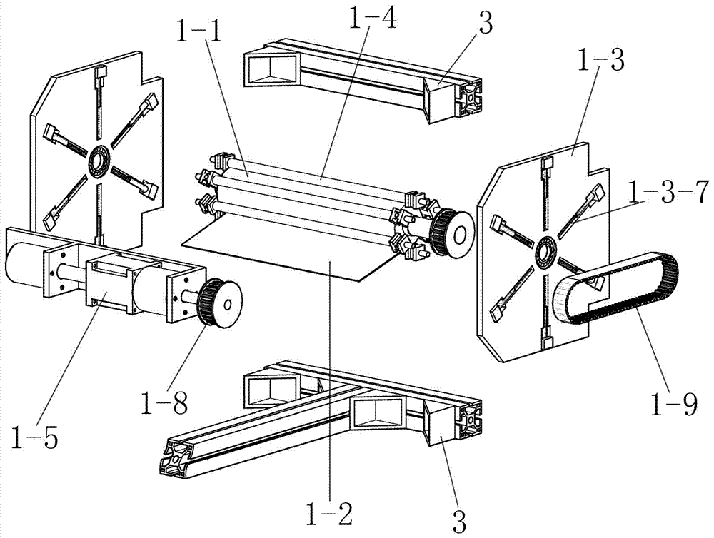 C-shaped carbon fiber support tube roll-out device for space-deployed parabolic antenna