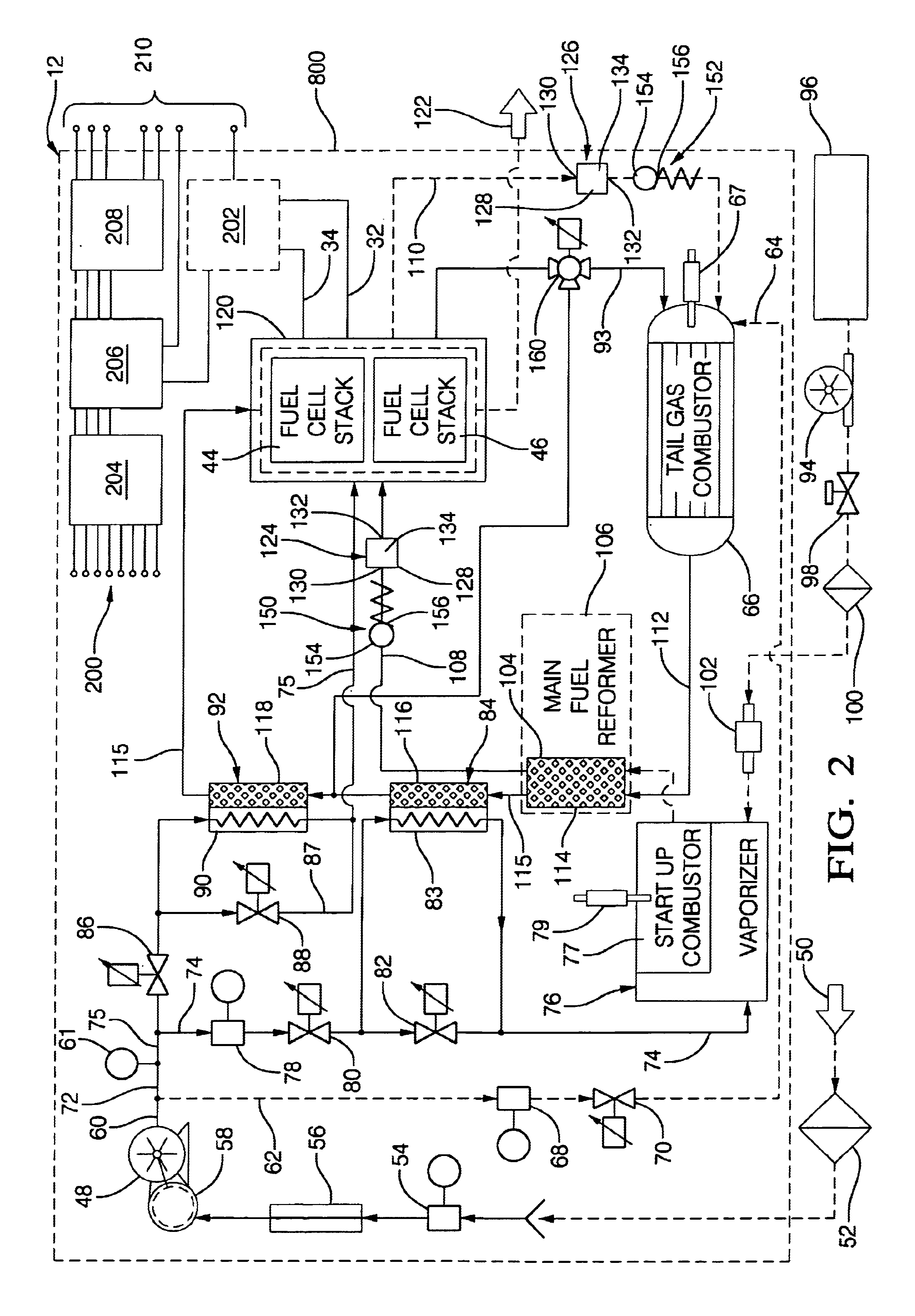 Solid-oxide fuel cell system having an integrated reformer and waste energy recovery system