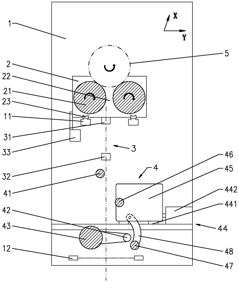 Material collection and discharging mechanism