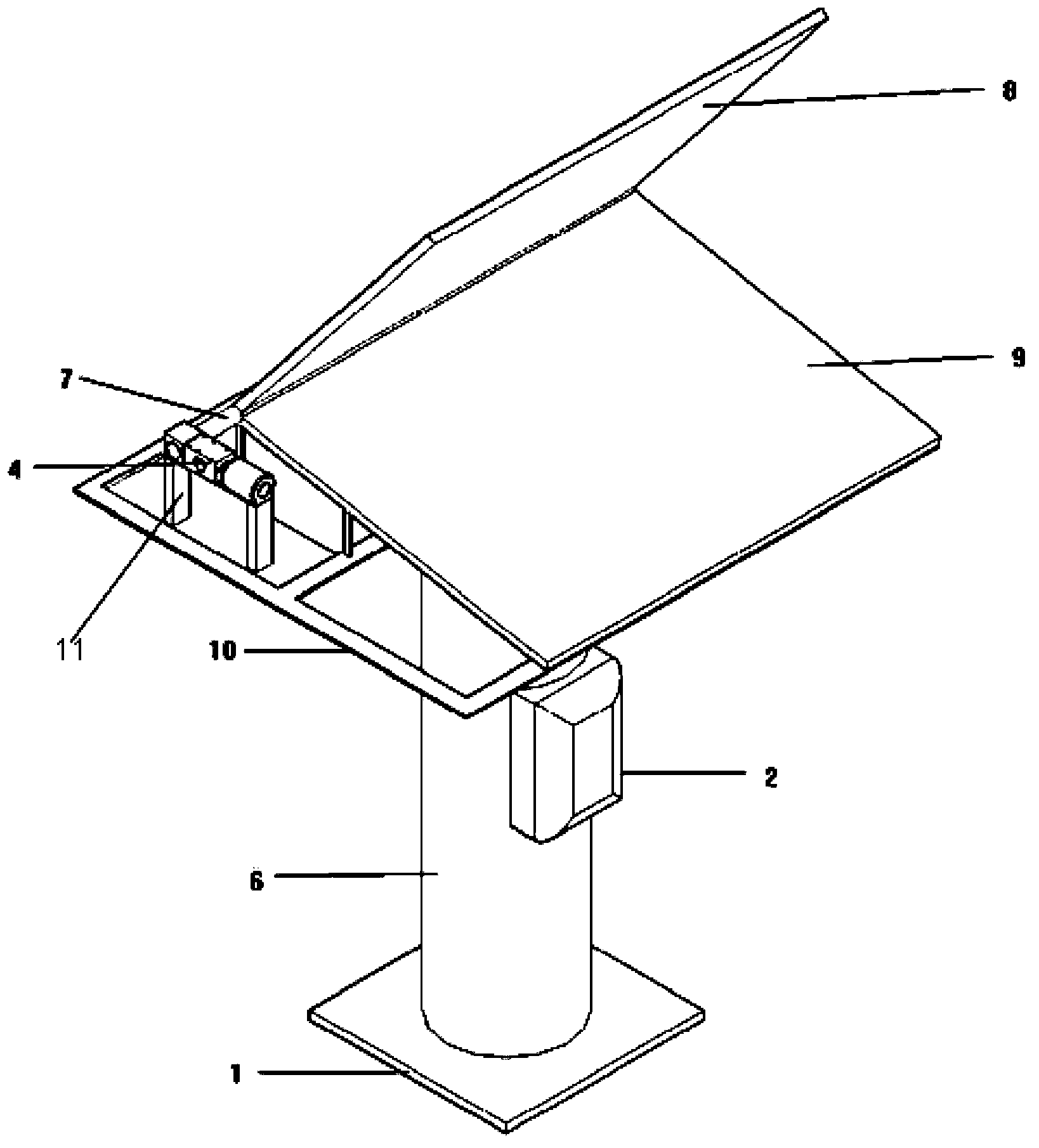 Sunlight directional reflection device with double-sided mirror structure