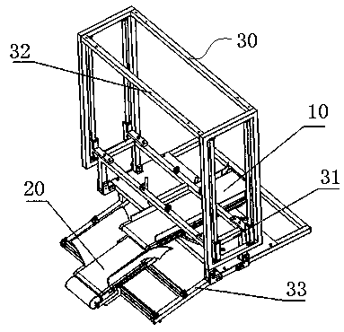 A material automatic stacking device
