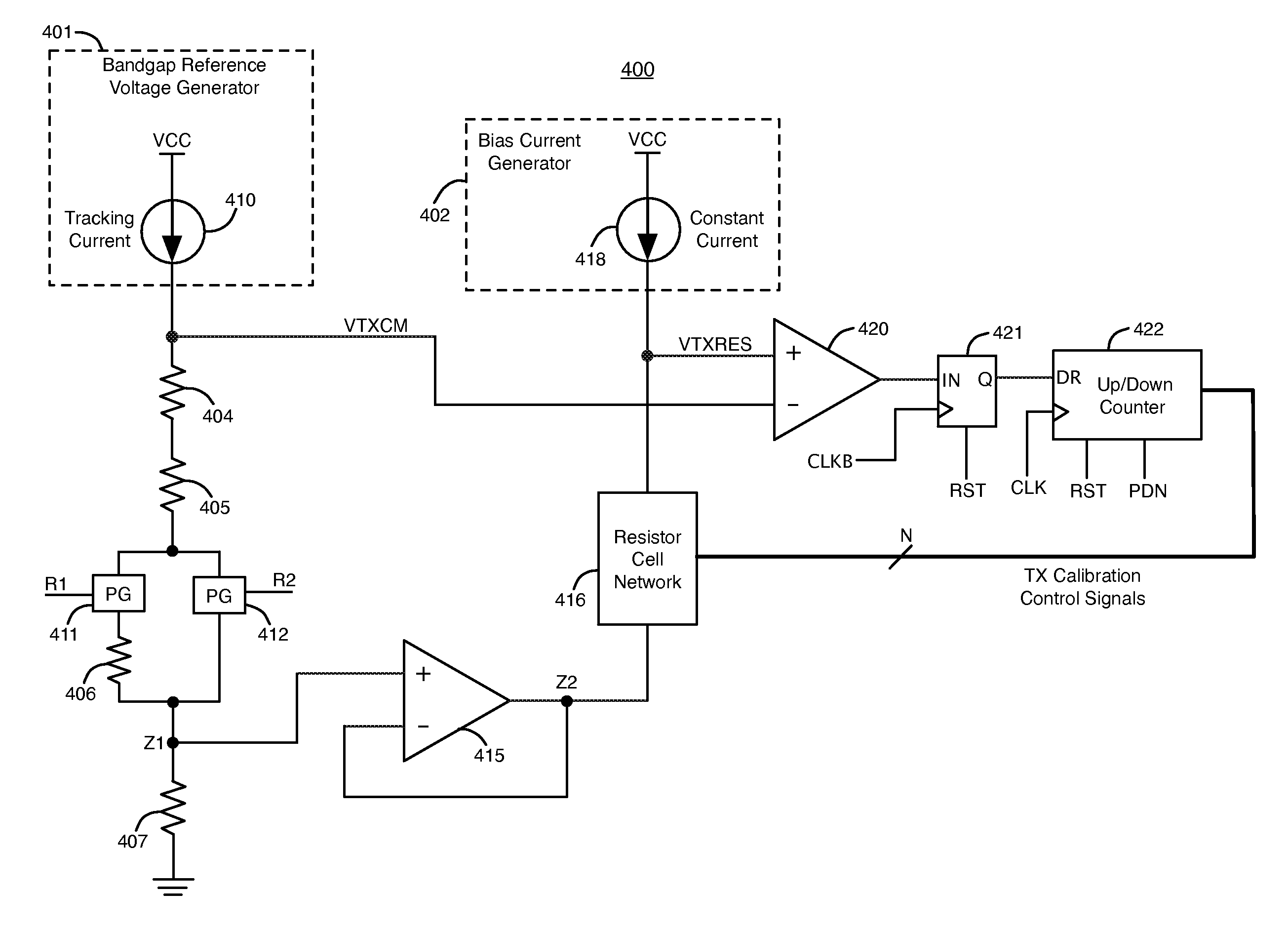 Techniques for calibrating on-chip termination impedances
