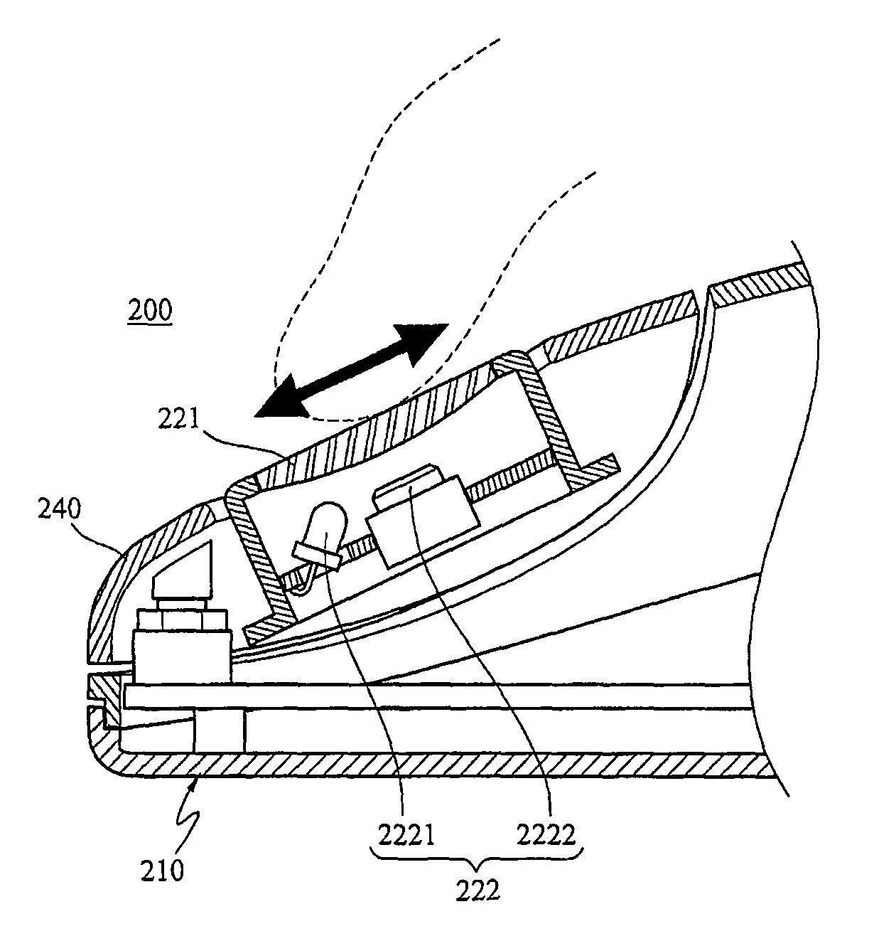Computer input device for automatically scrolling