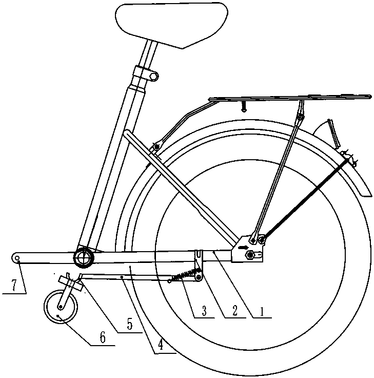 Folding bicycle having sliding wheel