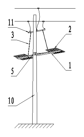 Concrete pole operation platform