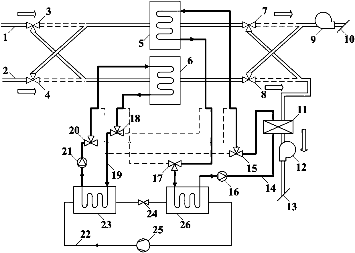 Regenerative dehumidification heat pump system based on dehumidification heat exchanger and its operation method