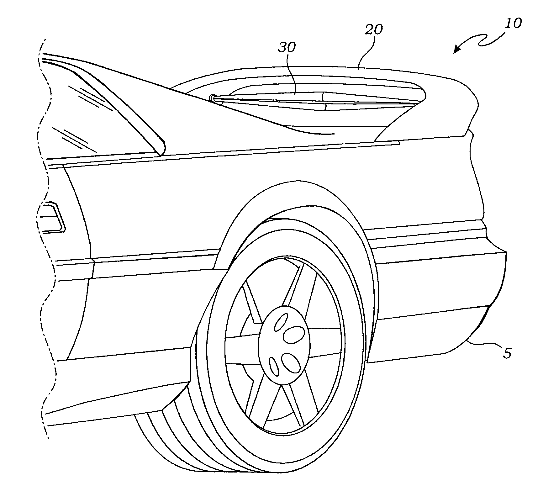 Vehicle spoiler with spinner mechanism