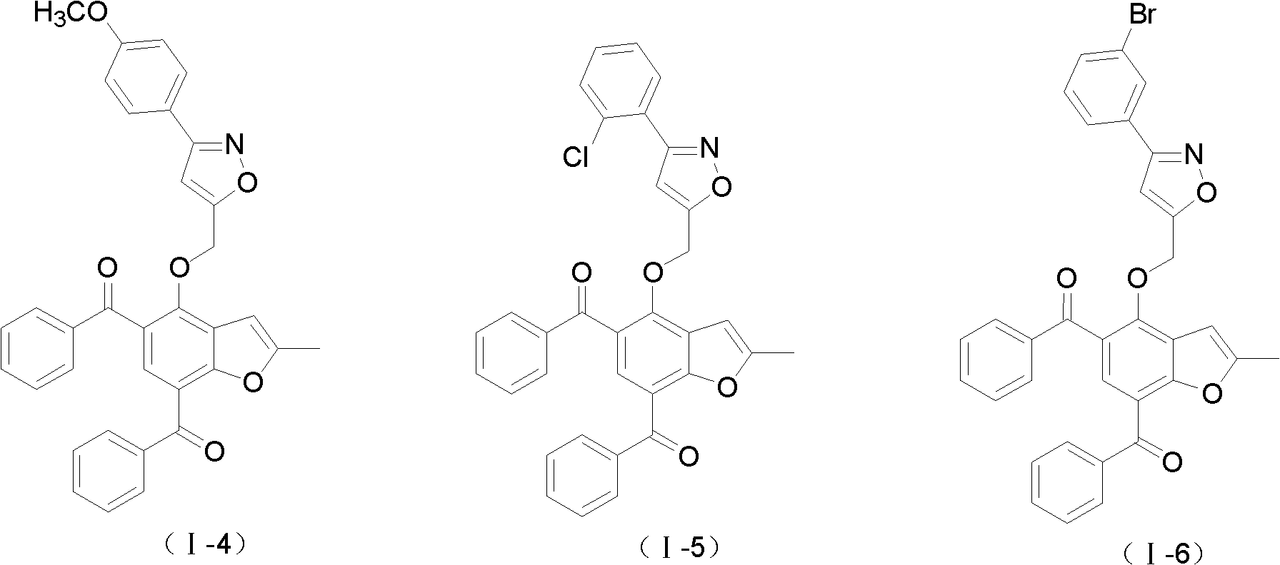 2-methylbenzofuran derivative containing isoxazole heterocycle, and preparation method and application thereof