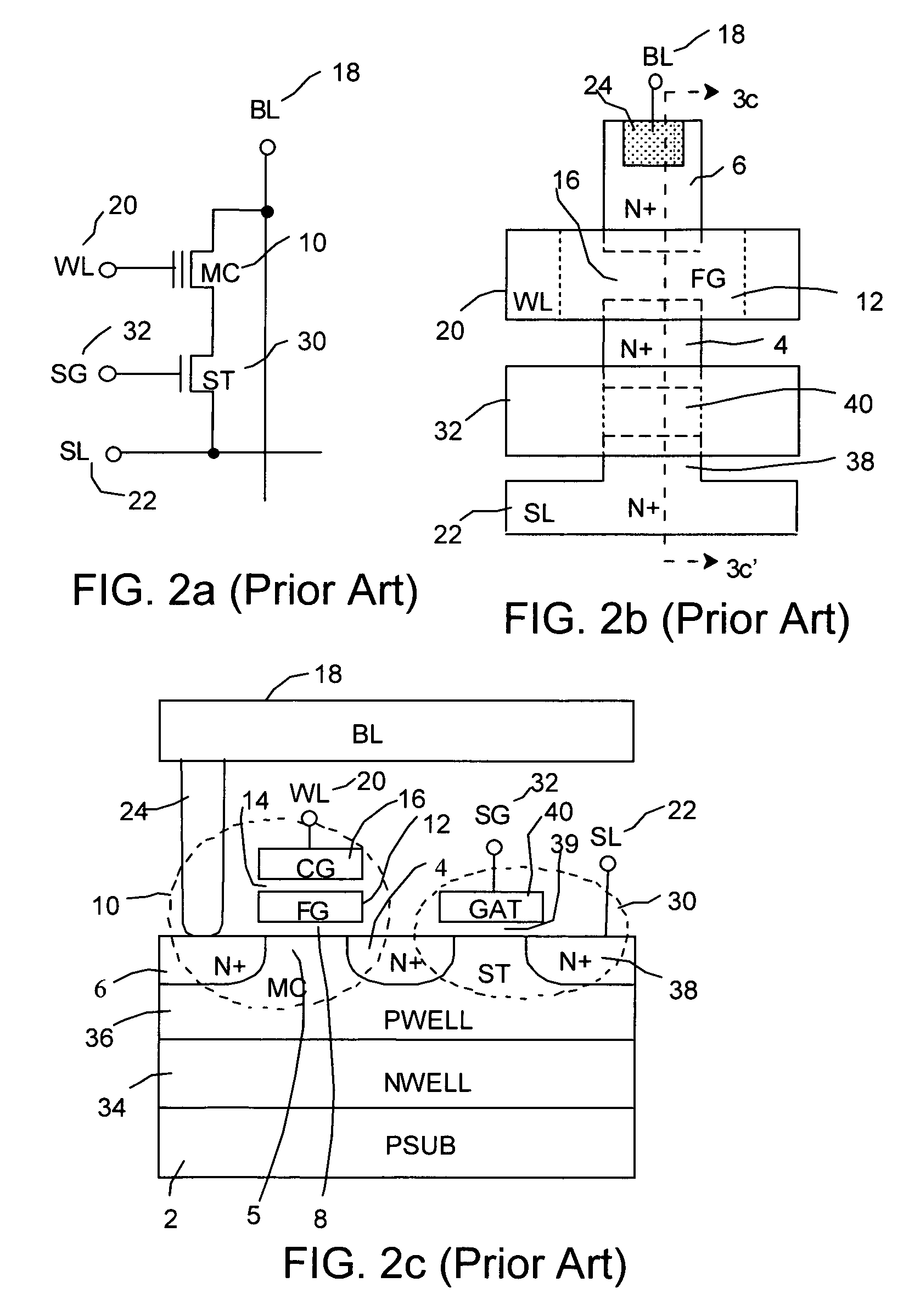 Monolithic, combo nonvolatile memory allowing byte, page and block write with no disturb and divided-well in the cell array using a unified cell structure and technology with a new scheme of decoder and layout