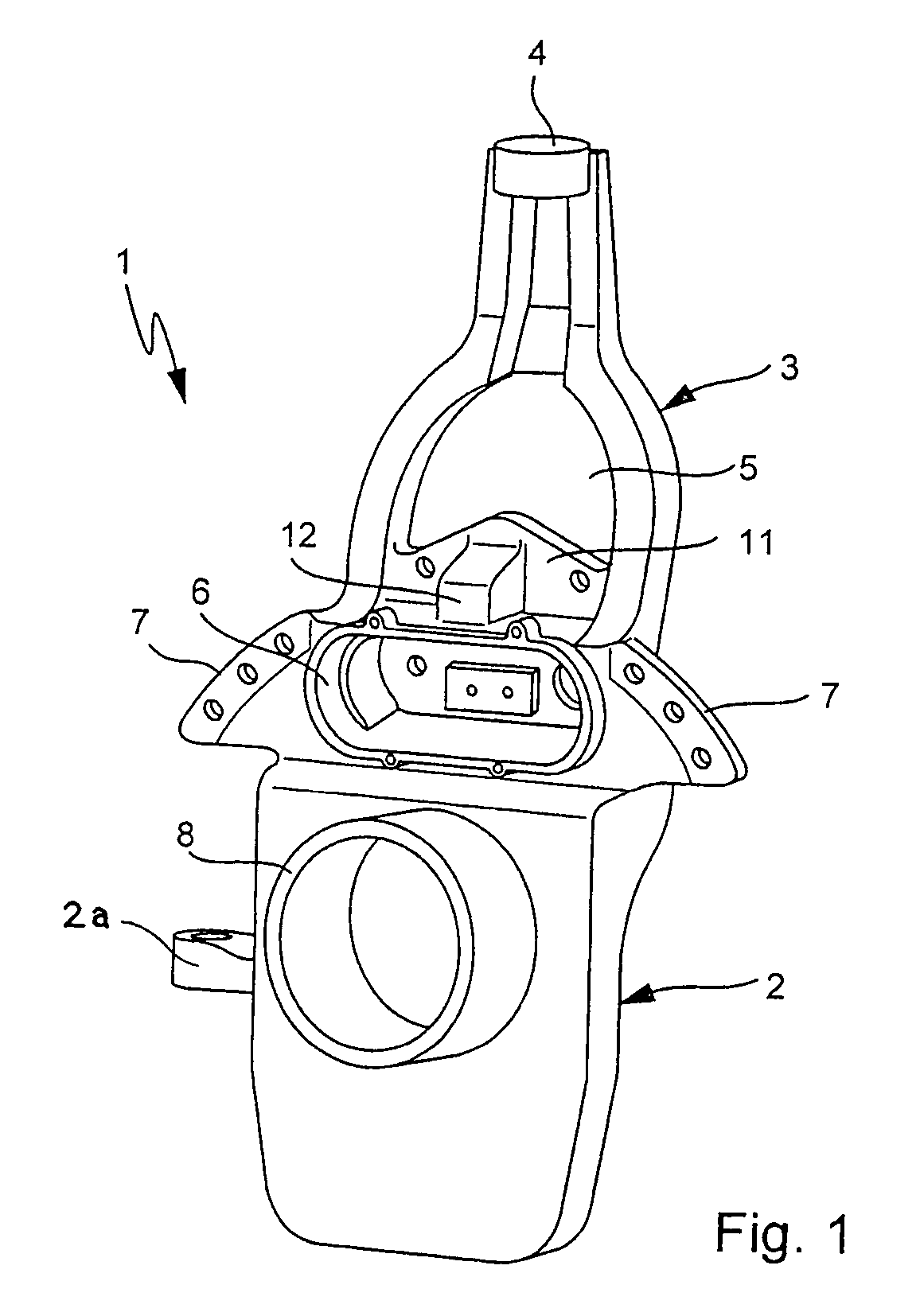 Wheel carrier unit comprising an integrated brake application unit