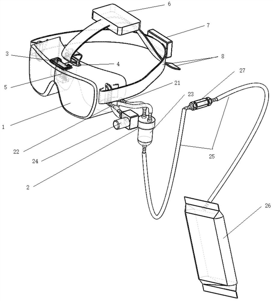 Defogging method and device for head-mounted protective cover and goggles