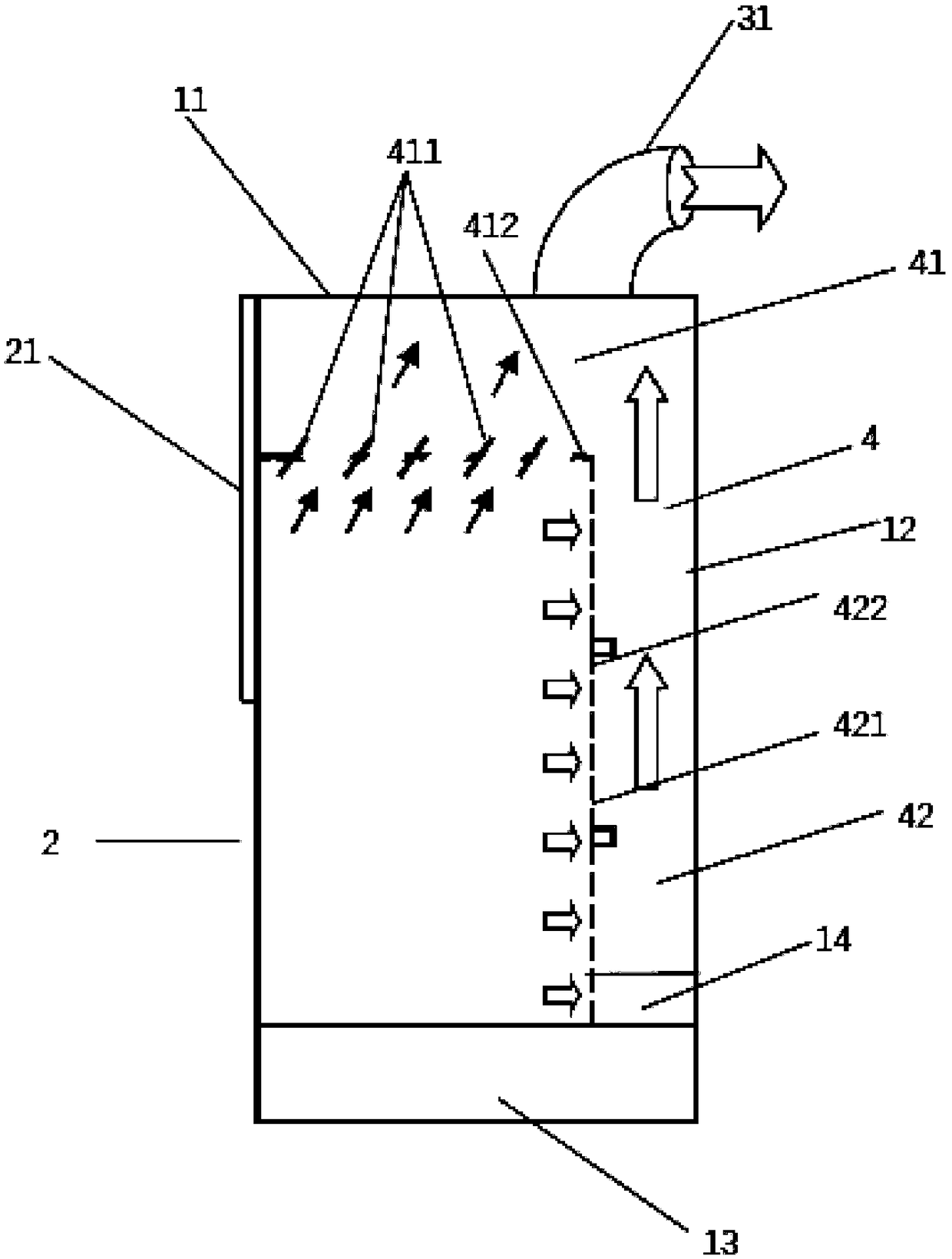 Device for purifying pollutants in operating area