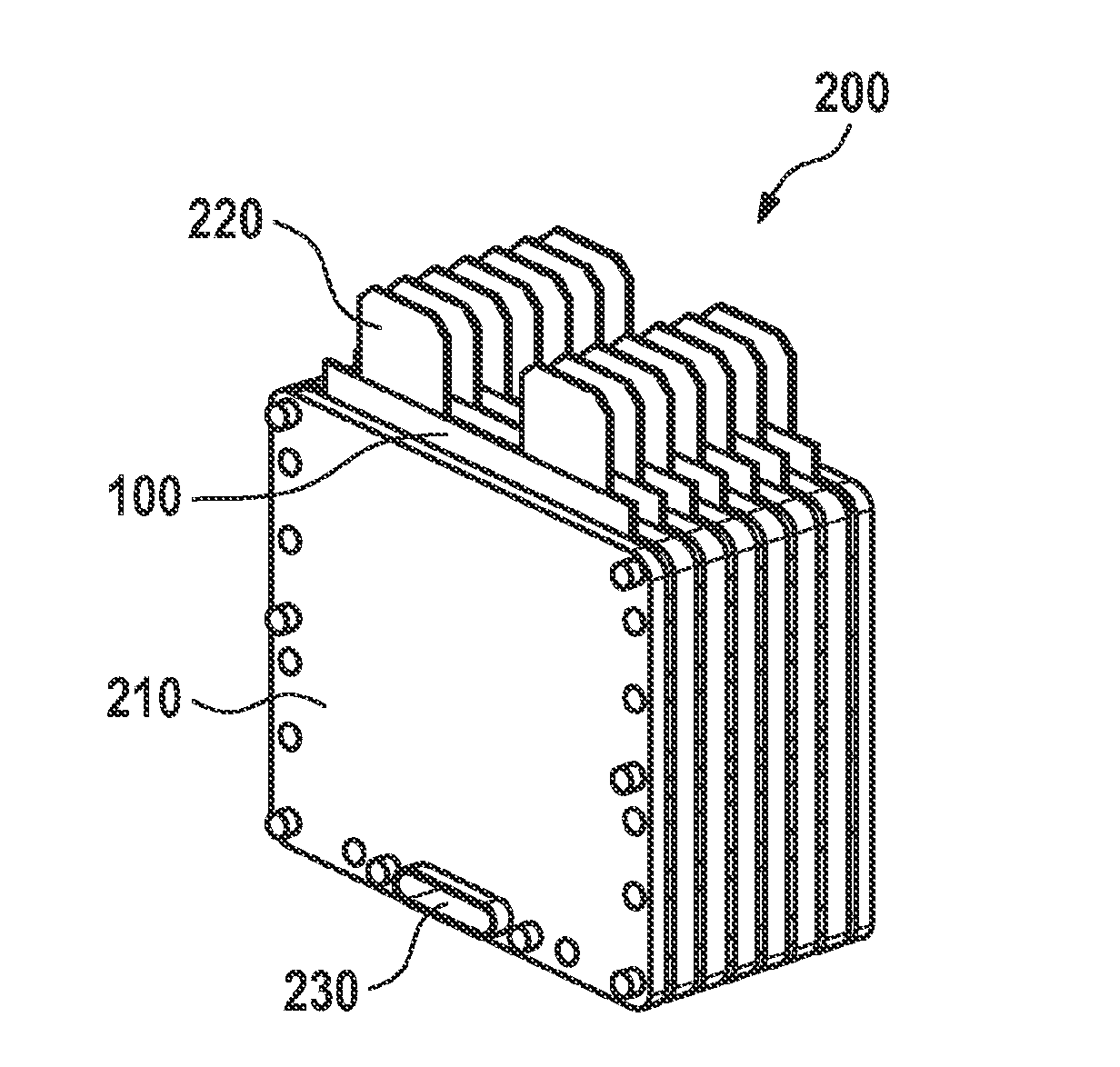 Encasing film for a galvanic element, electrochemical store, electrochemical storage system, flexible film for an encasing of a galvanic element, and method for determining a state variable of an electrochemical store