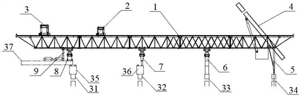 Piling, pier mounting and beam erecting integrated bridge girder erection machine and bridge building method