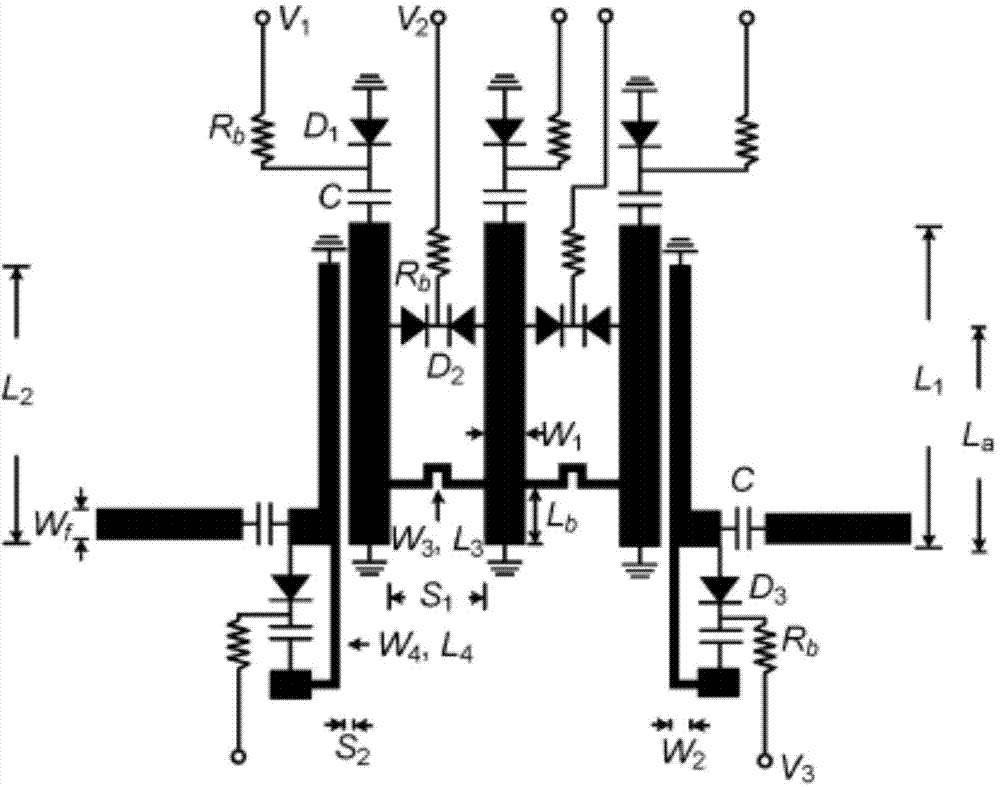 Broadband bandpass filter with frequency and bandwidth reconfigurable
