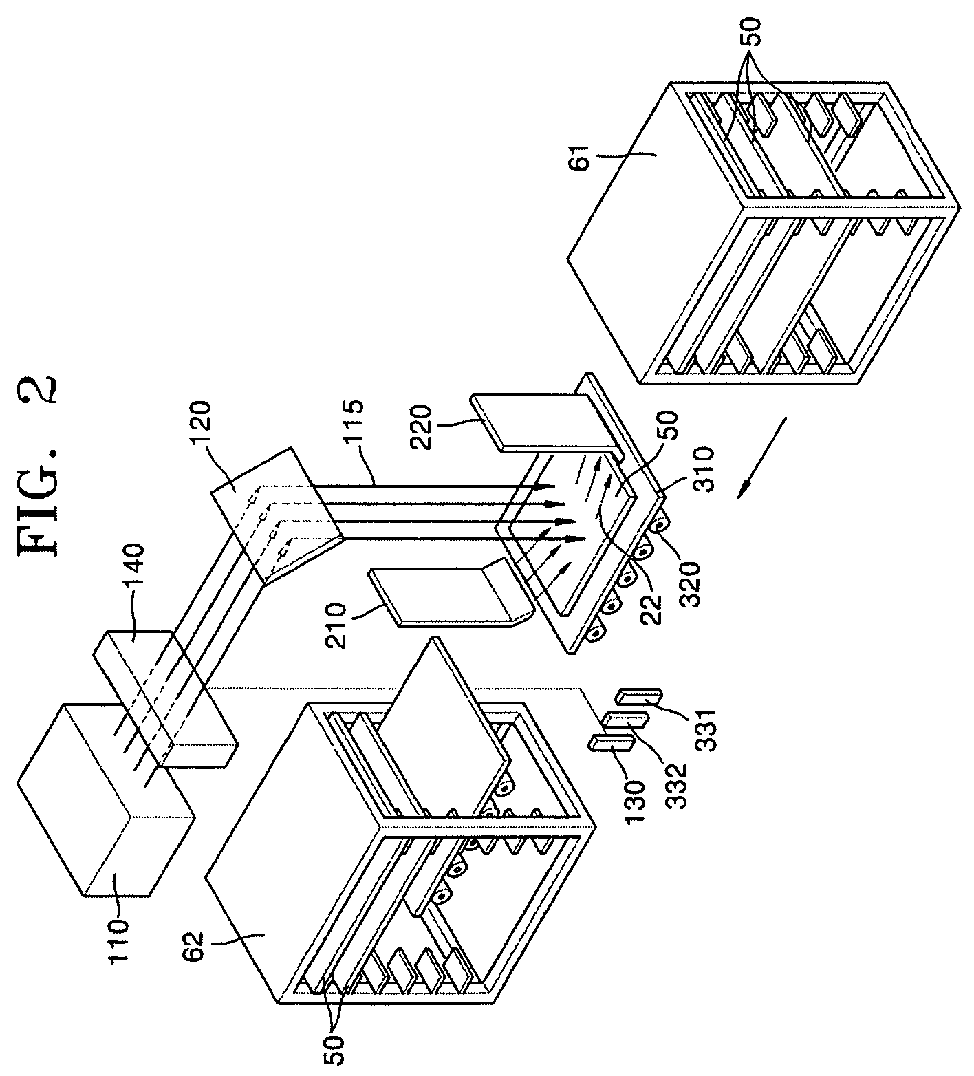 Laser annealing apparatus for processing semiconductor devices in inline manner
