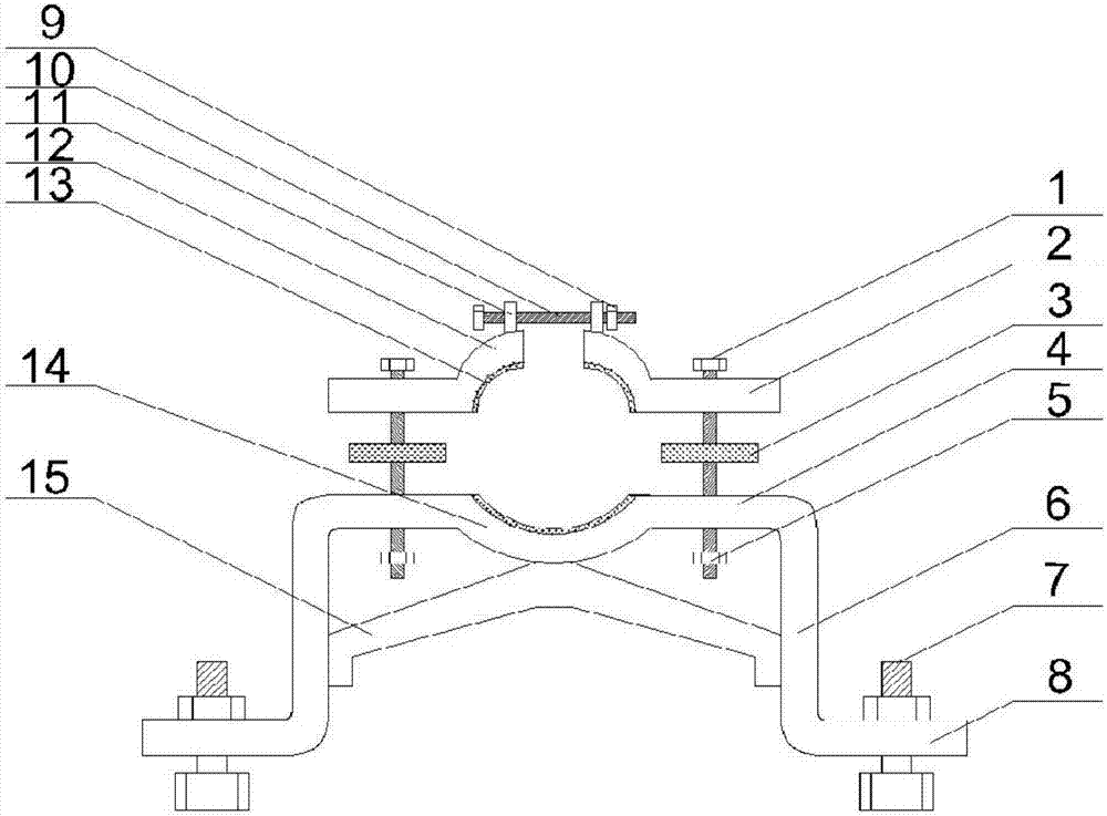 Petroleum pipeline support with size adjustable