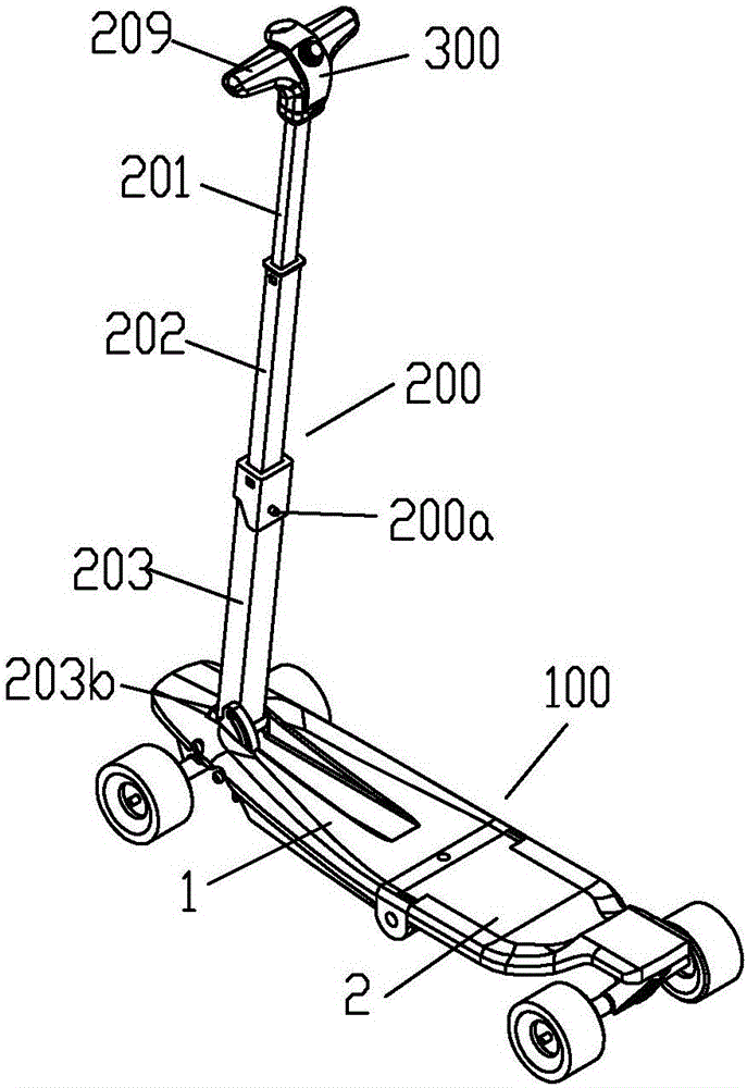 Portable scooter with telescopic steering column