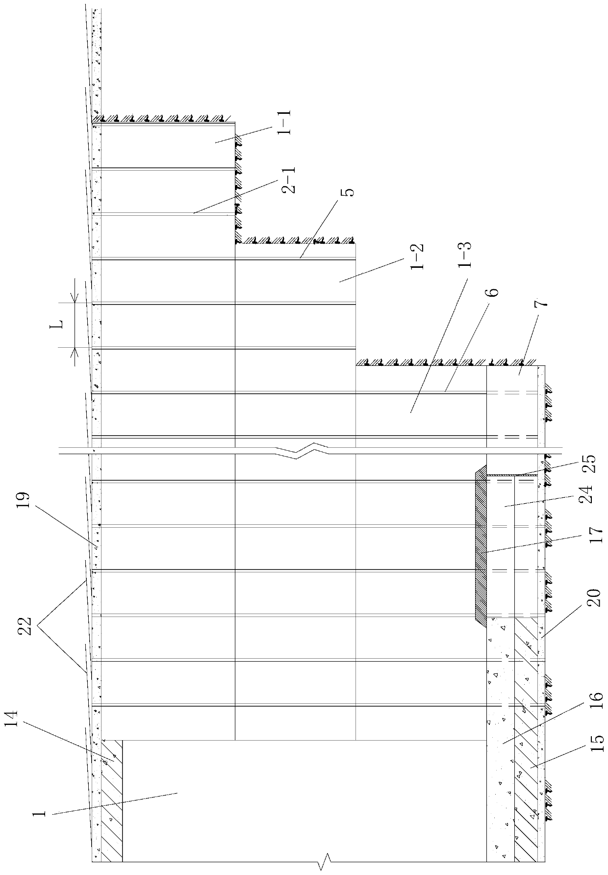 Large-section loess tunnel supporting system and supporting construction method
