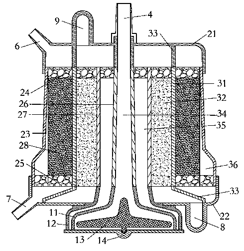 A membrane oxygenator with a variable temperature integrated centrifugal pump