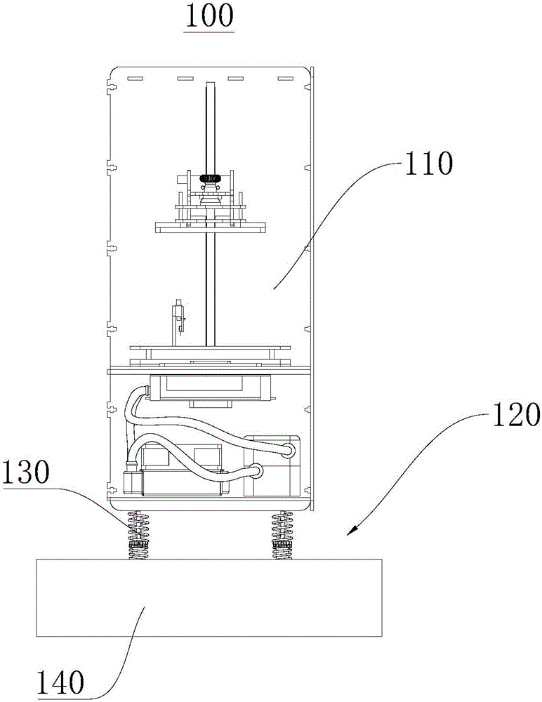 3D printer and damping device thereof
