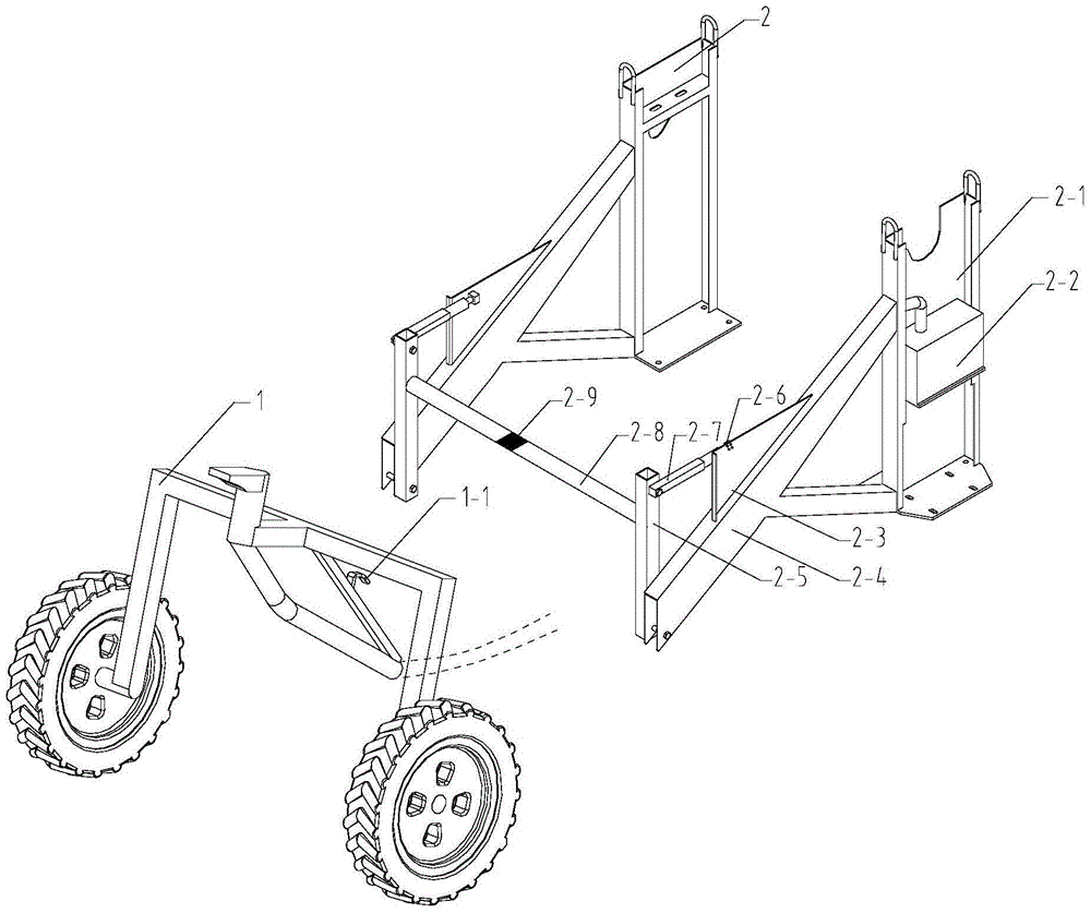 A self-locking device for the suspension of the nozzle car