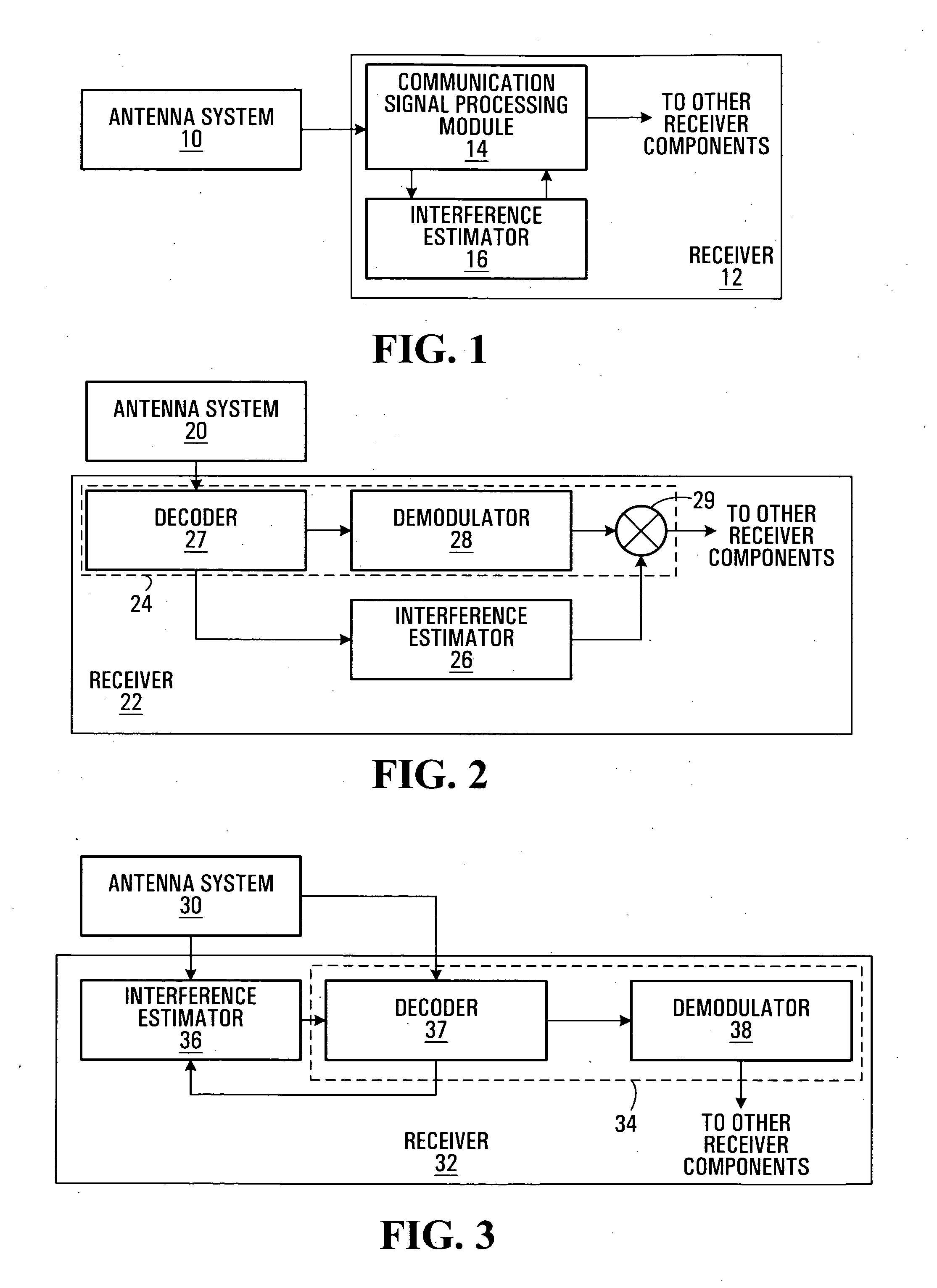 Interference-weighted communication signal processing systems and methods