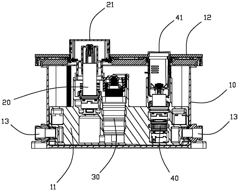 Barrier-free used concealedly-installed control valve