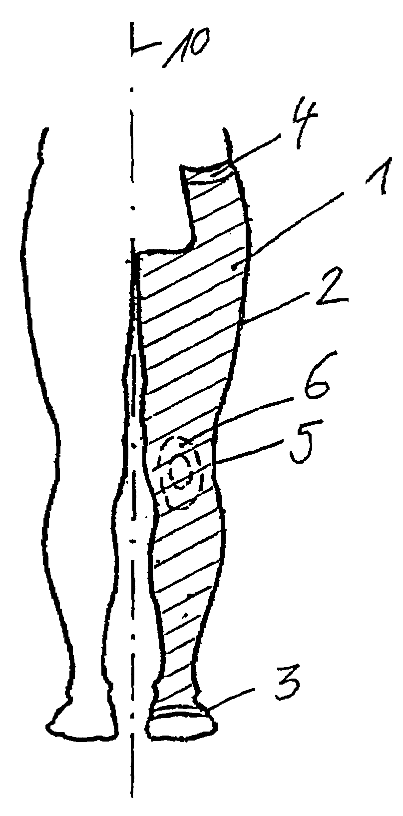 Compression support stocking with a compression support body