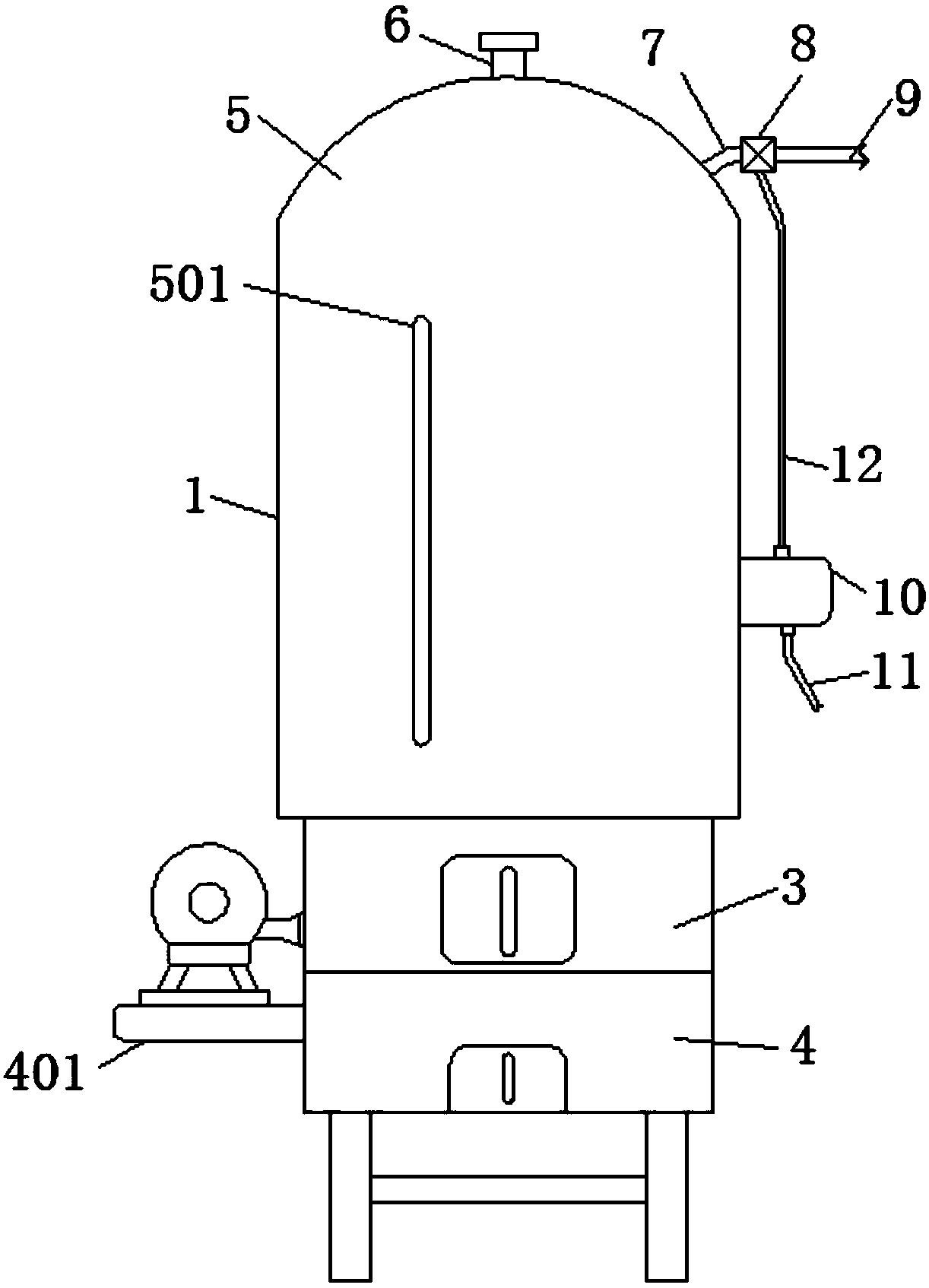 Steam boiler water supplying device