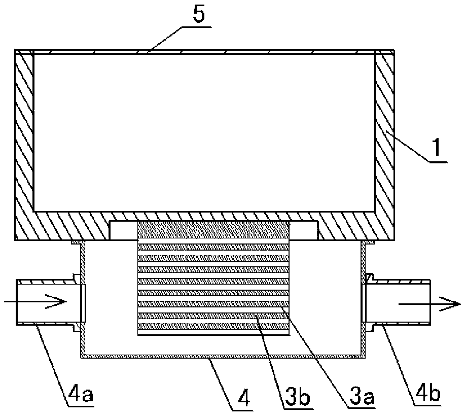 Water cooling structure for insert type motor controller