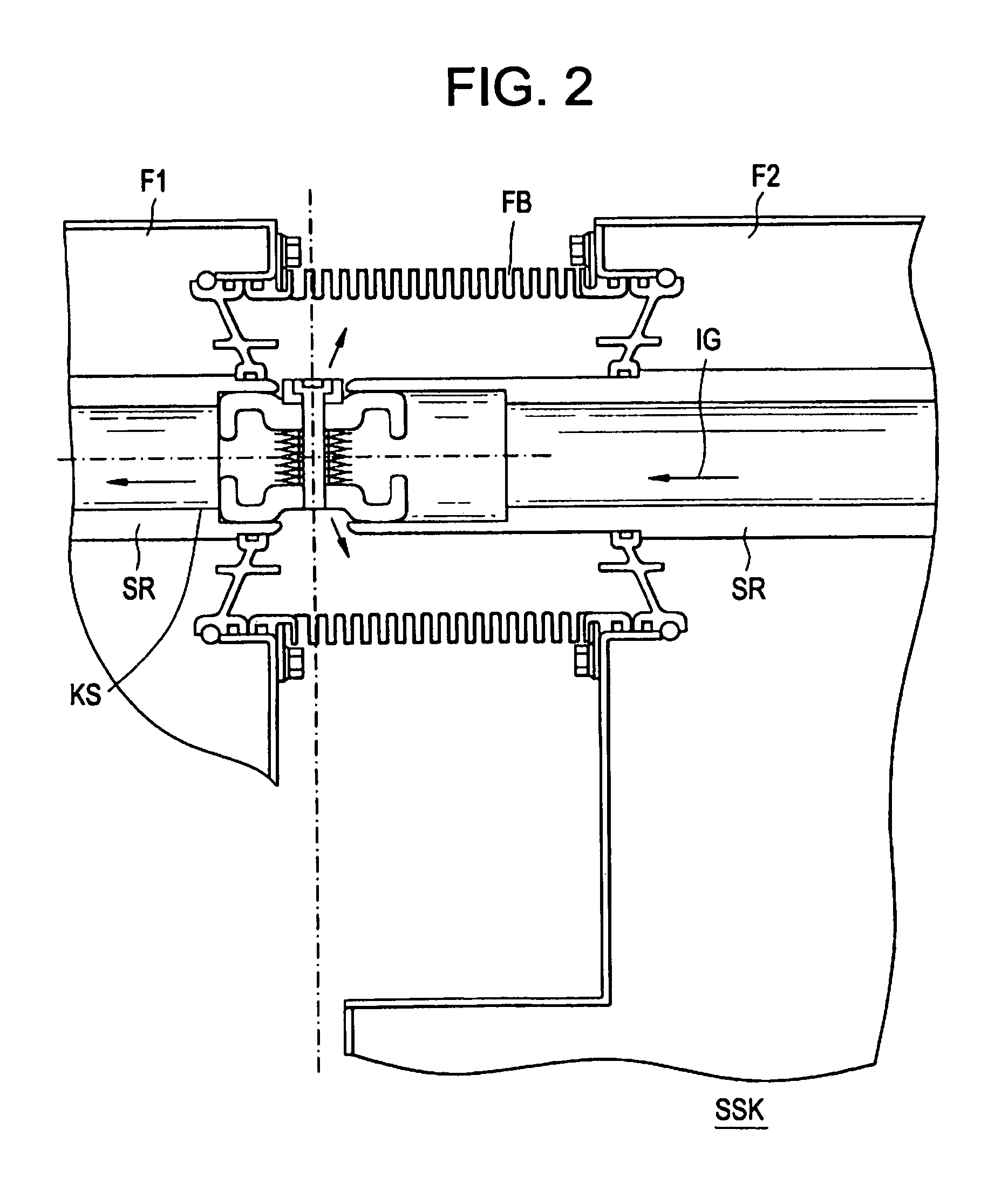 Bus bar connection for a gas-insulated switchboard system