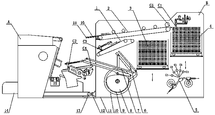 Full-automatic rotary marking and gold blocking device